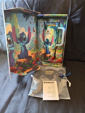 New Stanley 40oz Stitch Daylight Edition with Box Dust Bag Straw and Straw Top